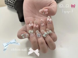 リボンたっぷりネイル♪