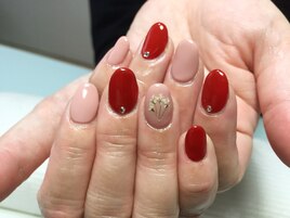 女性らしい☆ブーケnail