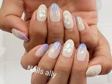 ネイルズアリー 立川店(Nails ally)/オーロラフィルム×シアーカラー
