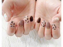 08ネイル(08 nail＆school)/白べっ甲ネイル☆