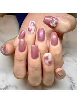 アンドルーチェ なんばパークス店(ANDRUCHE)/カラーラメネイルオーロラネイル