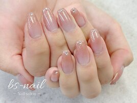 ストーンシンプルネイル