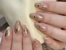 センスネイル 池袋店(Sense Nail)/ベージュ系上品ミラー初夏