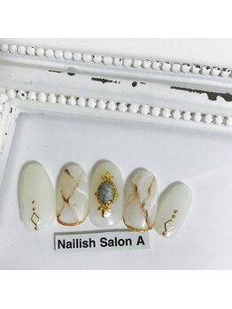 ネイリッシュサロン エー(Nailish Salon A)/2017/夏大理石ネイル