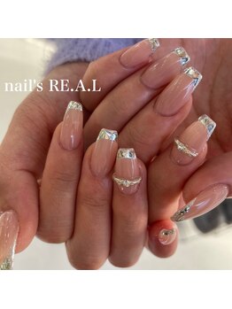 ネイルズリアル 倉敷(nail's RE.A.L)/ガラスフレンチ
