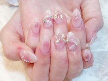 デコール 心斎橋(DECOR)/チークオーロラリボンネイル