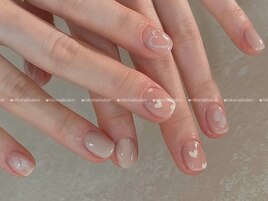 春ネイル／ハート