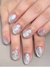 ザ バーム 船橋店(THE BALM)/ガーリーネイル/シルバーネイル