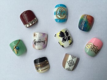 ネイルサロン ドゥーエ(due)/フットジェルやり放題¥9880