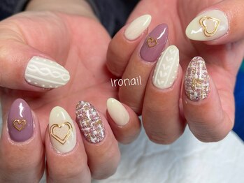 イロ ネイルサロン(iro)/ツイード×ニットネイル