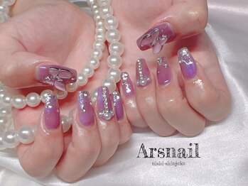 アルスネイル(Ars nail)/パープルバタフライネイル