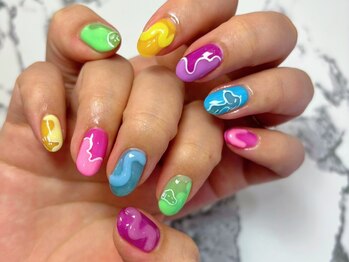 レイネイル レイアイ 光の森店(RAY NAIL ray eye)の写真/《9:00~Open★》予約はお得な平日がオススメ◎【短期間ジェルネイル¥2200&¥3300】offなしワンカラー