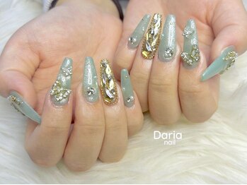 ダリア(Daria)の写真/《覚王山＊貸切》春ネイルは長めが可愛い♪埋めつくしネイル・ガラスフレンチネイルなど卒業式ネイルにも◎