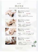 トリッピーヘッド(Trippy Head)/ドライヘッドスパ | メニュー