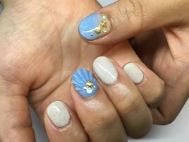 人魚の鱗ネイル