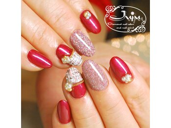 ジュジュ(Juju)/バレンタインネイル　ツイード