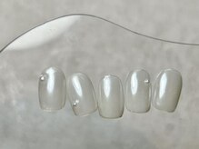 ラクネイル 浦和店(raku nail)/ホワイトオーロラネイル