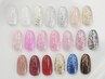 【フット】キラキラ可愛い人気のラメ20色から選べる◆フットワンカラー¥6800