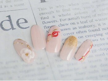 ア ネイル(A nail)/ぷっくりフラワー☆透け感