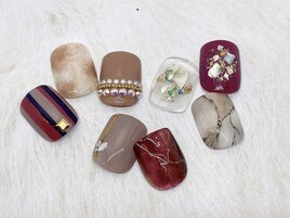 親指アートネイル