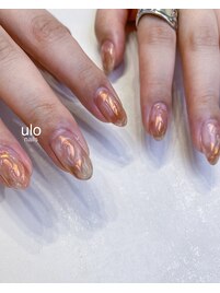 うるうる桃ネイル