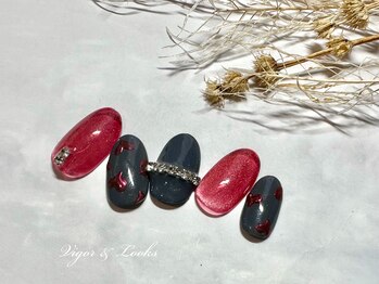 ヴィガー アンド ルックス 白金 目黒(Vigor&Looks)/ハート　マグネットネイル