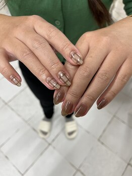 クムネイル 経堂(kkum nail)/チェックネイル