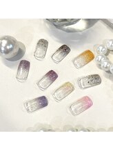 ウープスネイル 北上パル店(OopsNAIL)/【華やかラメグラデーション】