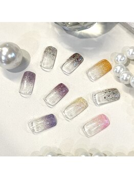 ウープスネイル 北上パル店(OopsNAIL)/【華やかラメグラデーション】