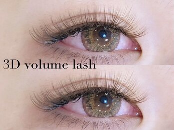 トゥルーアイ 渋谷道玄坂店(TRU EYE)の写真/【3Dボリュームラッシュ上140束¥5690】極細エクステを3~6本束にして装着する事で自然にボリュームUP☆
