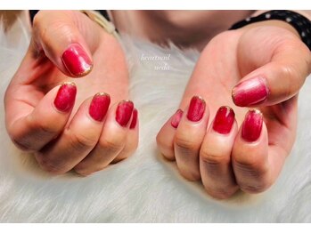 バレンタインネイル