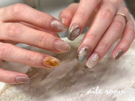 ニュアンス ちぐはぐネイル