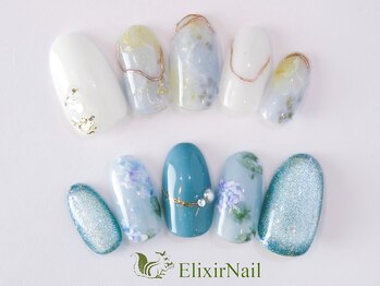 エリクサーネイル 心斎橋(Elixir Nail)の写真/トレンド感溢れるアートやラグジュアリーネイルなど豊富なデザイン多数★定額¥4980からカラーMIX可能♪