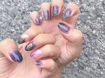 プティットスリール 西尾店(Petit Sourire)/☆パープル紺ニュアンスネイル☆