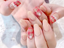 #チェック#艶々#上品#綺麗め