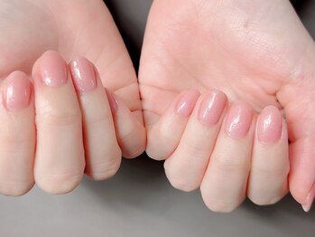 春ネイルはピンク♪