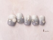 アイネイルズ 横浜EAST店(I-nails)/白グラ韓国ネイル