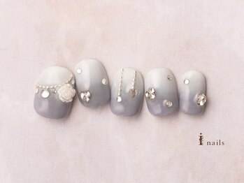 アイネイルズ 横浜EAST店(I-nails)/白グラ韓国ネイル