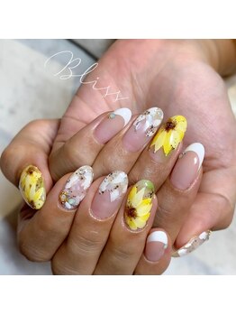 ひまわりネイル