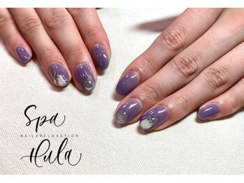 スパフーラ(Spa HULA)/紫ニュアンスネイル