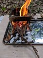 ティアラリュクス ネイル 新浦安店 初めて買ったキャンプ道具で焚火を楽しみました♪