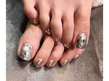 ウープスネイル 北上パル店(OopsNAIL)/フット/親指デザイン