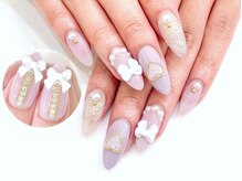 ネイルコレクション ピンク(Nail Collection Pink)/ジェル放題☆３Ｄリボン：量産