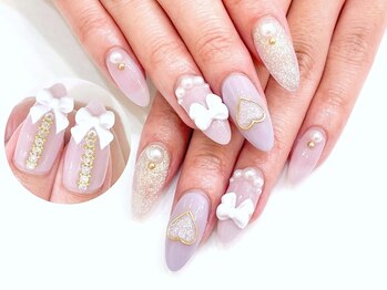 ネイルコレクション ピンク(Nail Collection Pink)/ジェル放題☆３Ｄリボン：量産