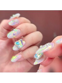 うるうるオーロラネイル￥12,650