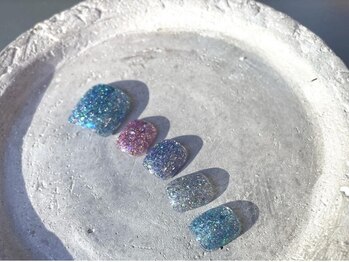 キュー(.Cue)/グリッターフットネイル