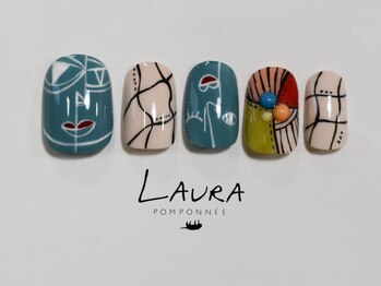 ローラポンポニー(Laura pomponnee)/絵画ネイル　パラジェル