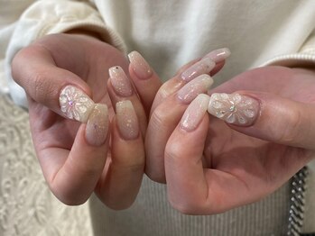 シェリーラメール 池袋店(cherie la mer)/ぷっくりフラワーネイル