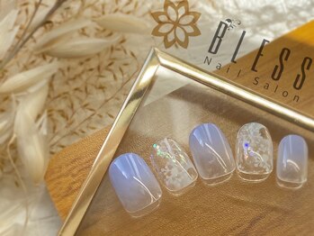 ネイルアンドアイラッシュサロン ブレス 長町南駅店(BLESS)/定番雪の結晶ネイル☆
