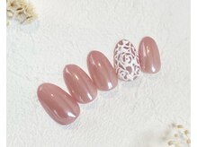 ラヴィネイル(La Vie Nail)/ブライダルネイル/偏光ピンク